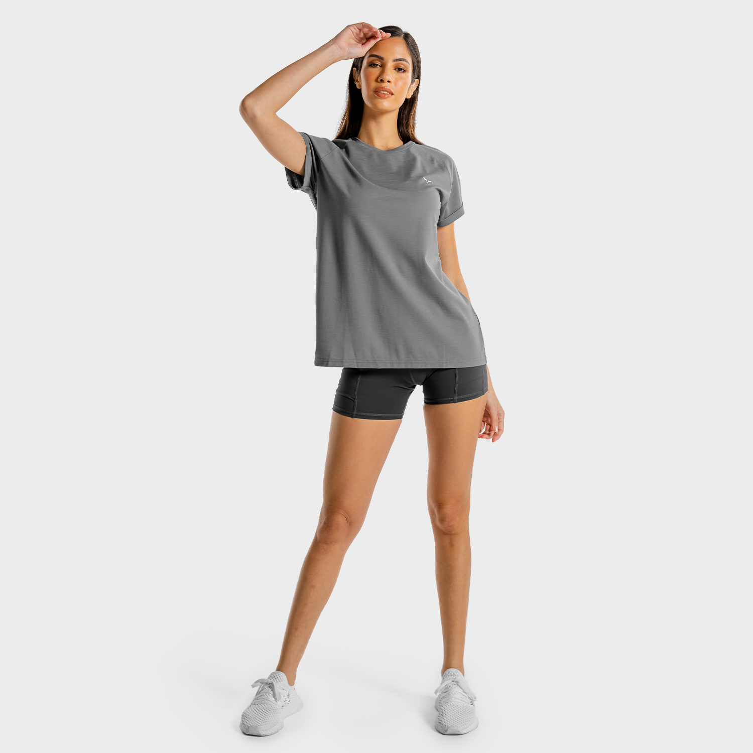 GREY LOOSE FIT TEE